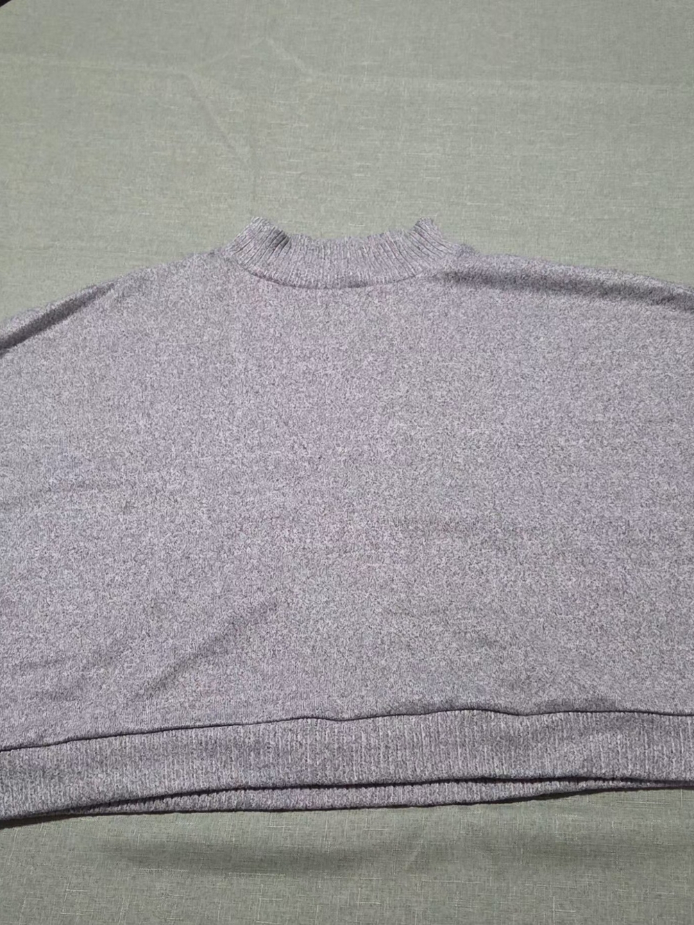 Light Grey Mock Neck Sweater - Women